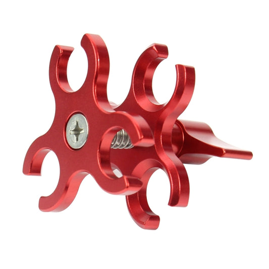 PULUZ Triple Ball Clamp Open Hole Diving Camera Bracket CNC Aluminum Spring Flashlight Clamp for Diving Underwater Photography System(Red) - Diving Accessories by PULUZ | Online Shopping South Africa | PMC Jewellery | Buy Now Pay Later Mobicred