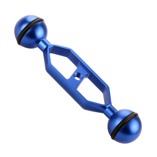 PULUZ 5.0 inch 12.6cm Aluminum Alloy Dual Balls Arm, Ball Diameter: 25mm(Blue) - free shipping - PMC Jewellery - Order now!