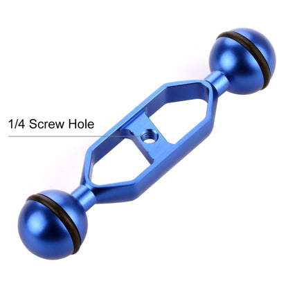 PULUZ 5.0 inch 12.6cm Aluminum Alloy Dual Balls Arm, Ball Diameter: 25mm(Blue) - free shipping - PMC Jewellery - Order now!