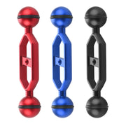 PULUZ 5.0 inch 12.6cm Aluminum Alloy Dual Balls Arm, Ball Diameter: 25mm(Blue)