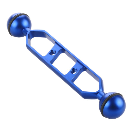 PULUZ 7.0 inch 17.7cm Aluminum Alloy Dual Balls Arm, Ball Diameter: 25mm(Blue) - free shipping - PMC Jewellery - Order now!