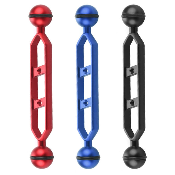 PULUZ 7.0 inch 17.7cm Aluminum Alloy Dual Balls Arm, Ball Diameter: 25mm(Blue)