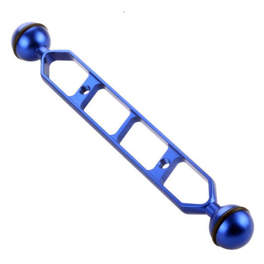 PULUZ 9.0 inch 22.8cm Aluminum Alloy Dual Balls Arm, Ball Diameter: 25mm(Blue) - free shipping - PMC Jewellery - Order now!