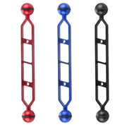 PULUZ 9.0 inch 22.8cm Aluminum Alloy Dual Balls Arm, Ball Diameter: 25mm(Blue)