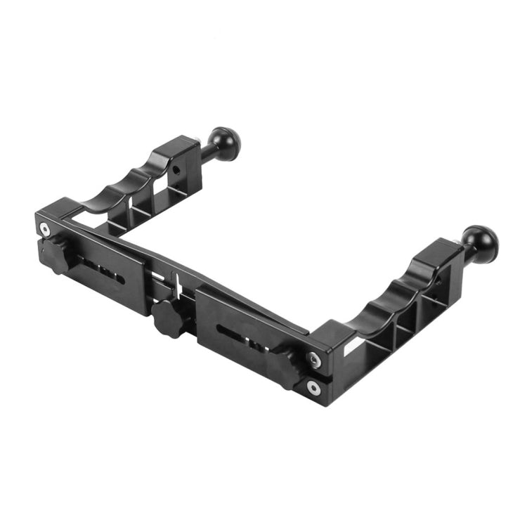 PULUZ Adjustable Diving Dual Hand-held CNC Aluminum Lamp Arm Holder for Diving Underwater Photography System, Upgrade Version - free shipping - PMC Jewellery - Order now!