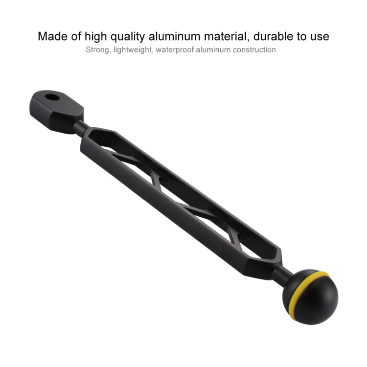 PULUZ 8 inch 20.3cm Aluminum Alloy Ball Arm for Underwater Torch / Video Light, Ball Diameter: 2.5cm - free shipping - PMC Jewellery - Order now!