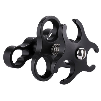 PULUZ Triple Ball Clamp Diving Camera Bracket Aluminum Spring Flashlight Clamp for Diving Underwater Photography System - free shipping - PMC Jewellery - Order now!