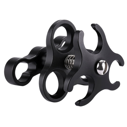 PULUZ Triple Ball Clamp Diving Camera Bracket Aluminum Spring Flashlight Clamp for Diving Underwater Photography System - free shipping - PMC Jewellery - Order now!