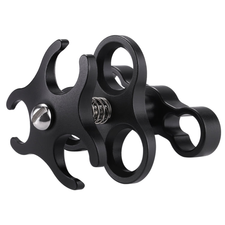 PULUZ Triple Ball Clamp Diving Camera Bracket Aluminum Spring Flashlight Clamp for Diving Underwater Photography System - free shipping - PMC Jewellery - Order now!
