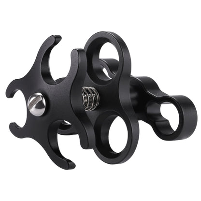 PULUZ Triple Ball Clamp Diving Camera Bracket Aluminum Spring Flashlight Clamp for Diving Underwater Photography System - free shipping - PMC Jewellery - Order now!