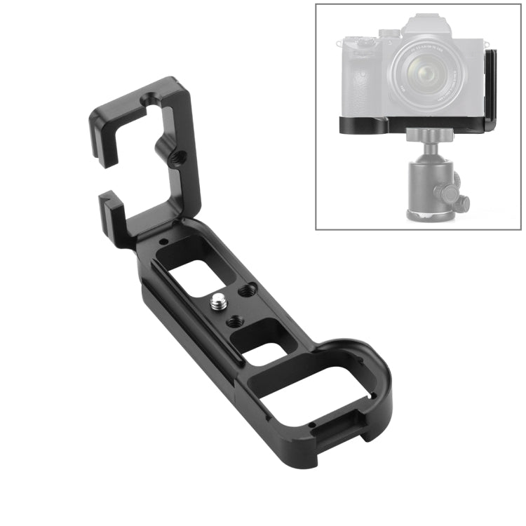 PULUZ 1/4 inch Vertical Shoot Quick Release L Plate Bracket Base Holder for Sony A7R / A7 / A7S(Black) - L-Bracket by PULUZ | Online Shopping South Africa | PMC TechLife | Buy Now Pay Later Mobicred