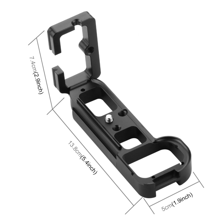 PULUZ 1/4 inch Vertical Shoot Quick Release L Plate Bracket Base Holder for Sony A7R / A7 / A7S(Black) - L-Bracket by PULUZ | Online Shopping South Africa | PMC TechLife | Buy Now Pay Later Mobicred