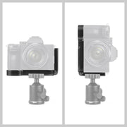 PULUZ 1/4 inch Vertical Shoot Quick Release L Plate Bracket Base Holder for Sony A7R / A7 / A7S(Black)
