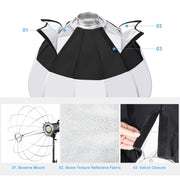 PULUZ 65cm Foldable Lantern Softbox SpeedLite Flash Light Foldable Diffuser