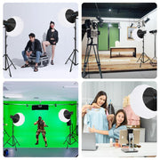 PULUZ 220V 120W Studio Video Light Dual Color Temperature Built-in Dissipate Heat System with Remote Control(EU Plug)