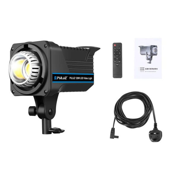 PULUZ 220V 120W Studio Video Light Dual Color Temperature Built-in Dissipate Heat System with Remote Control(UK Plug)