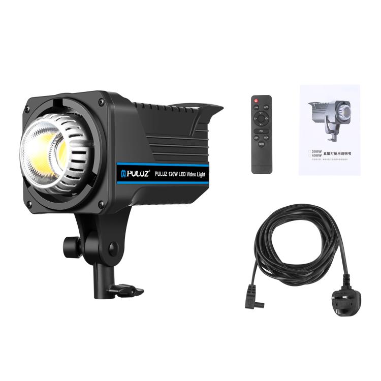 PULUZ 220V 120W Studio Video Light Dual Color Temperature Built-in Dissipate Heat System with Remote Control(UK Plug)