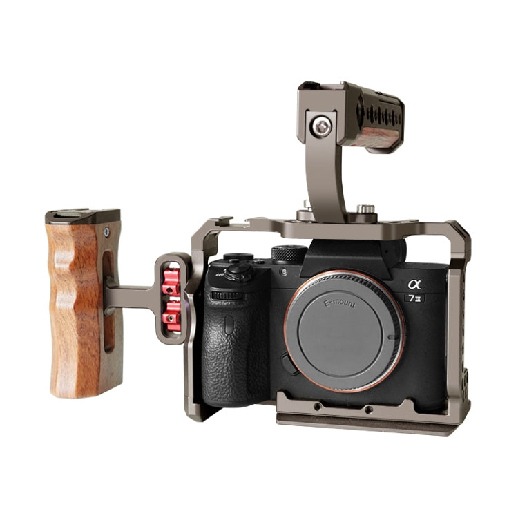 PULUZ Video Camera Cage Stabilizer for Sony A7 III & A7M3 / A7R3 & A7R III, without Handle(Bronze) - free shipping - PMC TechLife - Order now!