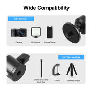PULUZ 1/4 inch Inner Screw Metal Tripod Ball Head Adapter with Knob Lock(Black)