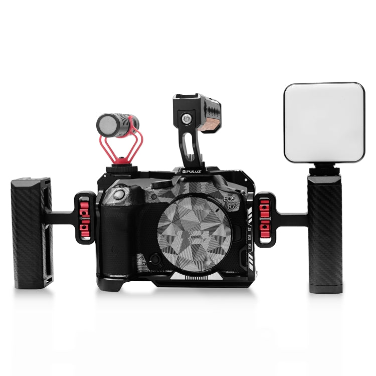 For Canon EOS R7 PULUZ Metal Camera Cage Stabilizer Rig(Black) - free shipping - PMC Jewellery - Order now!