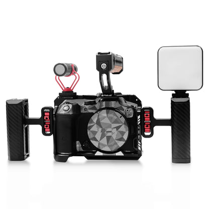 For Canon EOS R7 PULUZ Metal Camera Cage Stabilizer Rig(Black) - free shipping - PMC Jewellery - Order now!