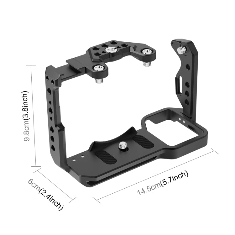 For Sony ILME-FX30 / FX3 PULUZ Metal Camera Cage Stabilizer Rig with NOTA Slider(Black) - free shipping - PMC Jewellery - Order now!