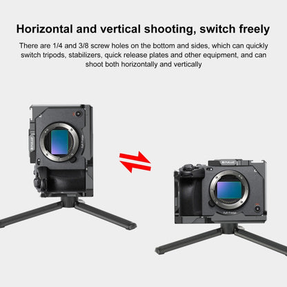 For Sony ILME-FX30 / FX3 PULUZ Metal Camera Cage Stabilizer Rig with NOTA Slider(Black) - free shipping - PMC Jewellery - Order now!