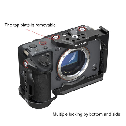 For Sony ILME-FX30 / FX3 PULUZ Metal Camera Cage Stabilizer Rig with NOTA Slider(Black) - free shipping - PMC Jewellery - Order now!