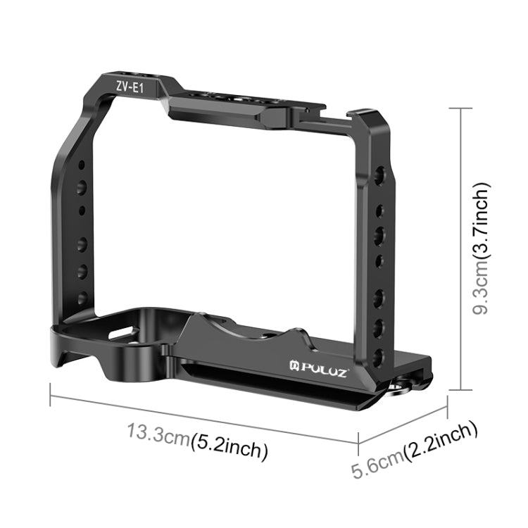 For Sony ZV-E1 PULUZ Aluminum Alloy Camera Cage Stabilizer (Black) - free shipping - PMC TechLife - Order now!
