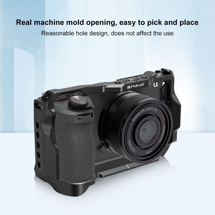 For  Sony A6700 PULUZ Metal Camera Cage Stabilizer Rig (Black) - free shipping - PMC Jewellery - Order now!