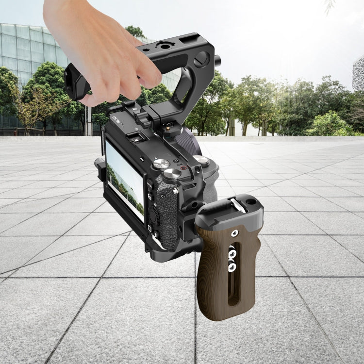 For  Sony A6700 PULUZ Metal Camera Cage Stabilizer Rig (Black) - free shipping - PMC Jewellery - Order now!