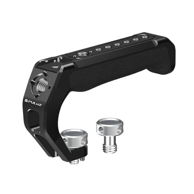PULUZ Arri Metal Silicone Top Handle with Cold Shoe Mount for Mirrorless Camera Cage Stabilizer (Black) - free shipping - PMC TechLife - Order now!