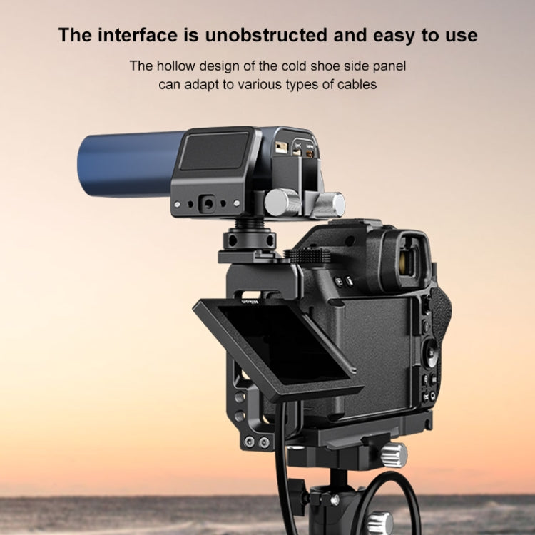For Nikon Z6III / Z6II PULUZ 1/4 inch Vertical Shoot Quick Release L Plate Bracket Base Holder (Black)