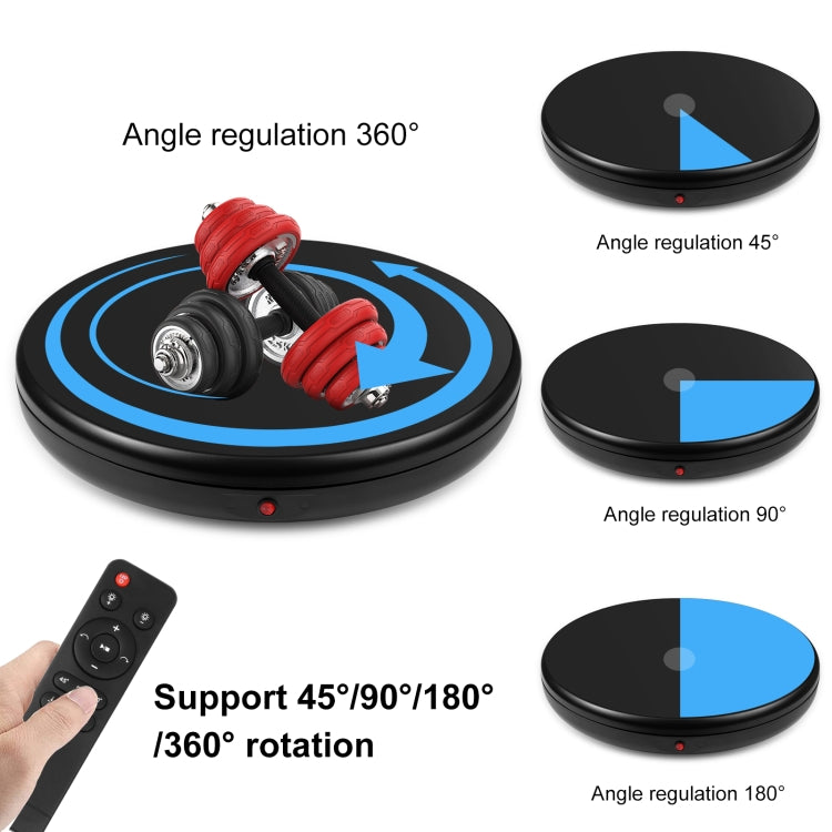 PULUZ 45cm Remote Control Adjusting Speed Rotating Turntable Display Stand, Black, Load 100kg(EU Plug) - free shipping - PMC TechLife - Order now!