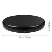 PULUZ 45cm Remote Control Adjusting Speed Rotating Turntable Display Stand, Black, Load 100kg(US Plug)