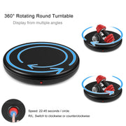PULUZ 45cm Remote Control Adjusting Speed Rotating Turntable Display Stand, Black, Load 100kg(US Plug)