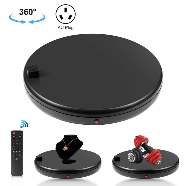 PULUZ 45cm Remote Control Adjusting Speed Rotating Turntable Display Stand with Power Socket, Black, Load 100kg(AU Plug)