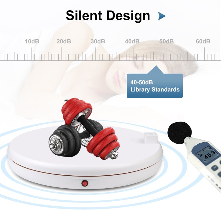 PULUZ 45cm Remote Control Adjusting Speed Rotating Turntable Display Stand with Power Socket, White, Load 100kg(AU Plug) - free shipping - PMC TechLife - Order now!