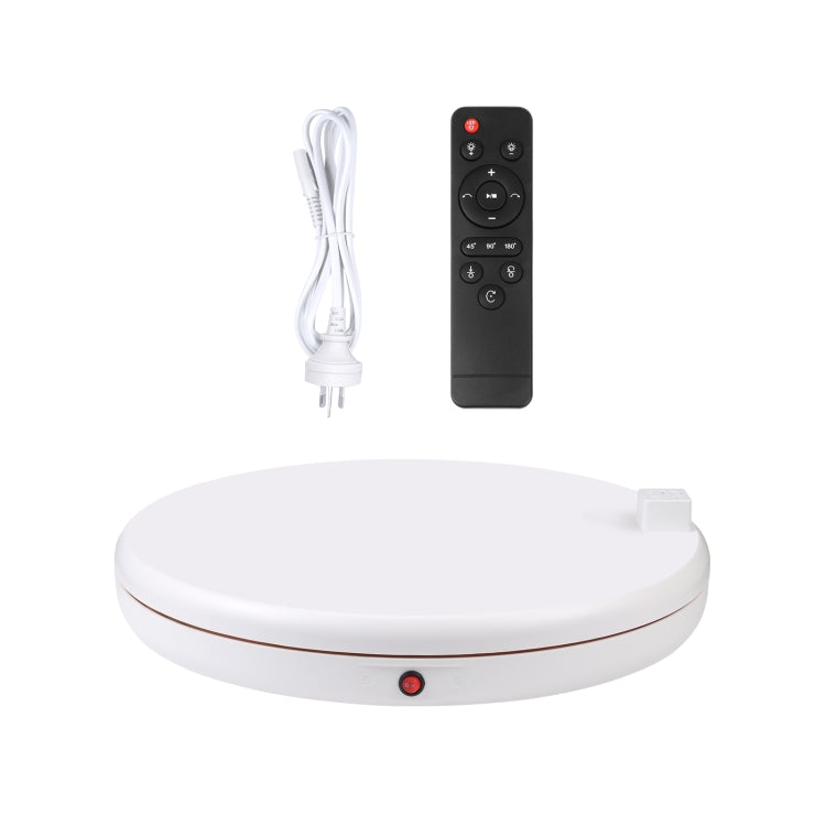 PULUZ 45cm Remote Control Adjusting Speed Rotating Turntable Display Stand with Power Socket, White, Load 100kg(AU Plug) - free shipping - PMC TechLife - Order now!