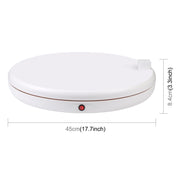 PULUZ 45cm Remote Control Adjusting Speed Rotating Turntable Display Stand with Power Socket, White, Load 100kg(EU Plug)