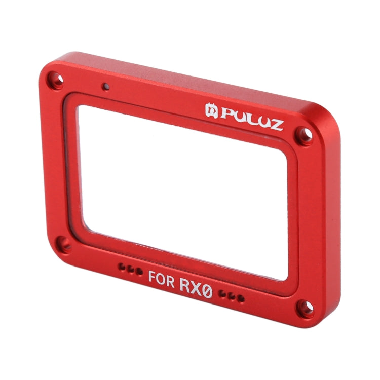 PULUZ Aluminum Alloy Flame + Tempered Glass Lens Protector for Sony RX0 / RX0 II, with Screws and Screwdrivers(Red) - Lens Cover by PULUZ | Online Shopping South Africa | PMC TechLife | Buy Now Pay Later Mobicred