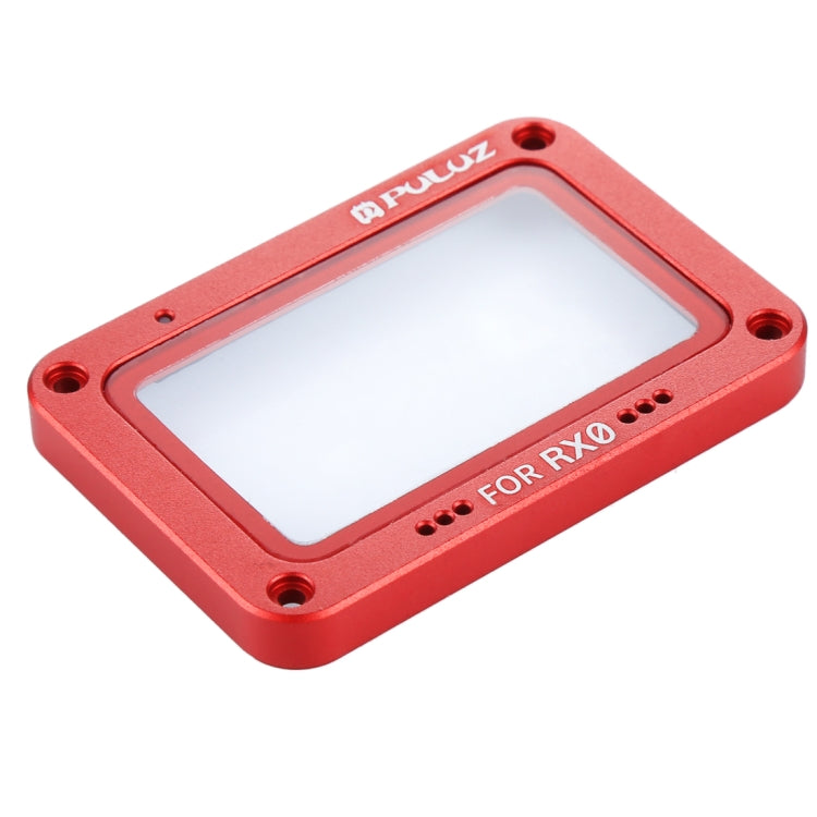 PULUZ Aluminum Alloy Flame + Tempered Glass Lens Protector for Sony RX0 / RX0 II, with Screws and Screwdrivers(Red) - Lens Cover by PULUZ | Online Shopping South Africa | PMC TechLife | Buy Now Pay Later Mobicred