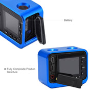 PULUZ for Sony RX0 Aluminum Alloy Protective Cage + 37mm UV Filter Lens + Lens Sunshade with Screws and Screwdrivers(Blue)