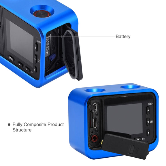 PULUZ for Sony RX0 Aluminum Alloy Protective Cage + 37mm UV Filter Lens + Lens Sunshade with Screws and Screwdrivers(Blue)