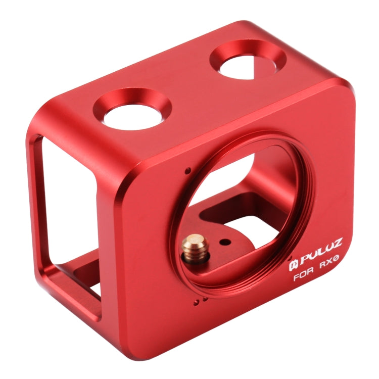 PULUZ for Sony RX0 Aluminum Alloy Protective Cage + 37mm UV Filter Lens + Lens Sunshade with Screws and Screwdrivers(Red) - Metal Cases by PULUZ | Online Shopping South Africa | PMC TechLife | Buy Now Pay Later Mobicred