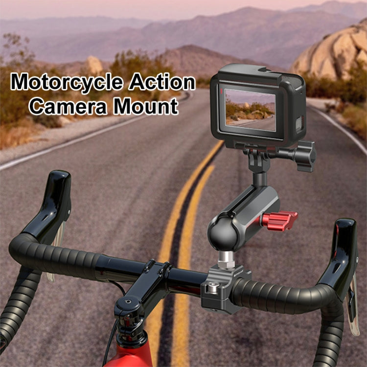 PULUZ Motorcycle Rearview Large Clamp CNC Metal Magic Arm Rod Mount - free shipping - PMC TechLife - Order now!