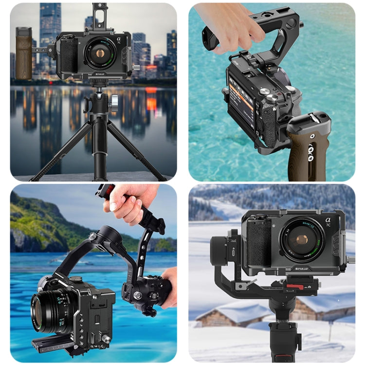 For Sony ILCE-A7CM2 / Alpha 7C II / Alpha 7CR PULUZ Metal Camera Cage Stabilizer Rig (Black) - free shipping - PMC TechLife - Order now!