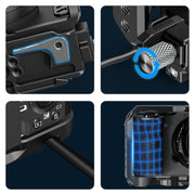 For Sony ILCE-A7CM2 / Alpha 7C II / Alpha 7CR PULUZ Metal Camera Cage Stabilizer Rig (Black)