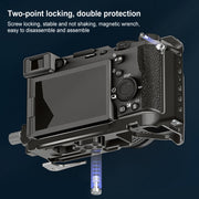 For Sony ILCE-A7CM2 / Alpha 7C II / Alpha 7CR PULUZ Metal Camera Cage Stabilizer Rig (Black)