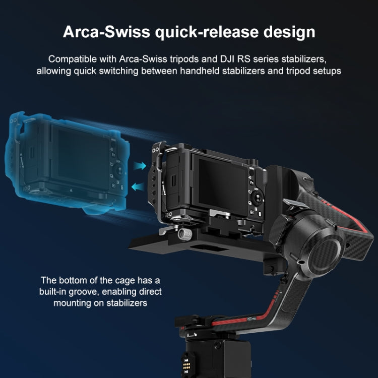 For Sony ZV-E10 II / ZV-E10M2 PULUZ Metal Camera Cage Stabilizer Rig (Black) - free shipping - PMC TechLife - Order now!